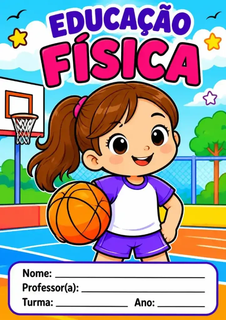 Capa de caderno de educação física