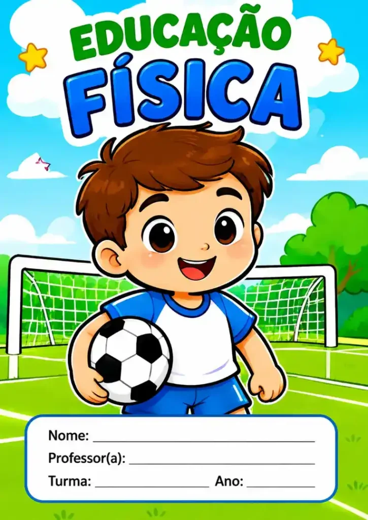 Capa de caderno de educação física
