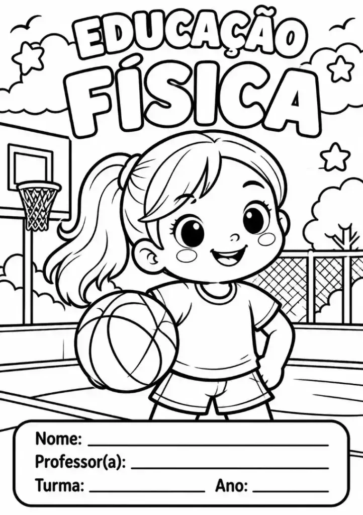 Capa de caderno de educação física