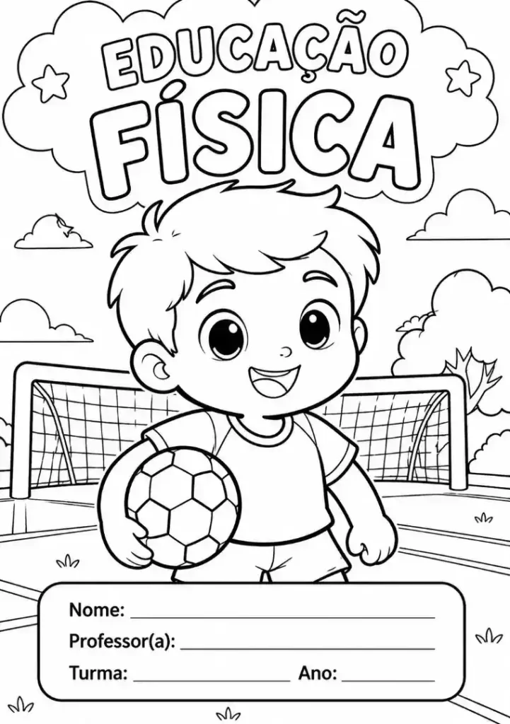 Capa de caderno de educação física