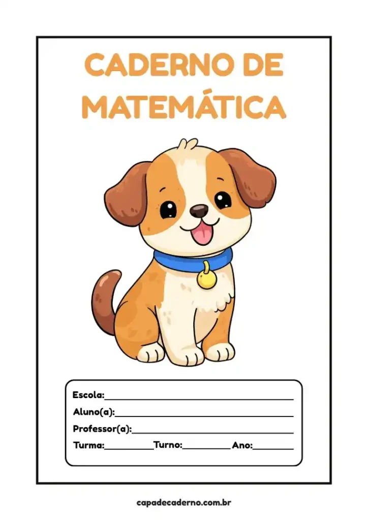 Capa de caderno de matemática para imprimir pdf grátis