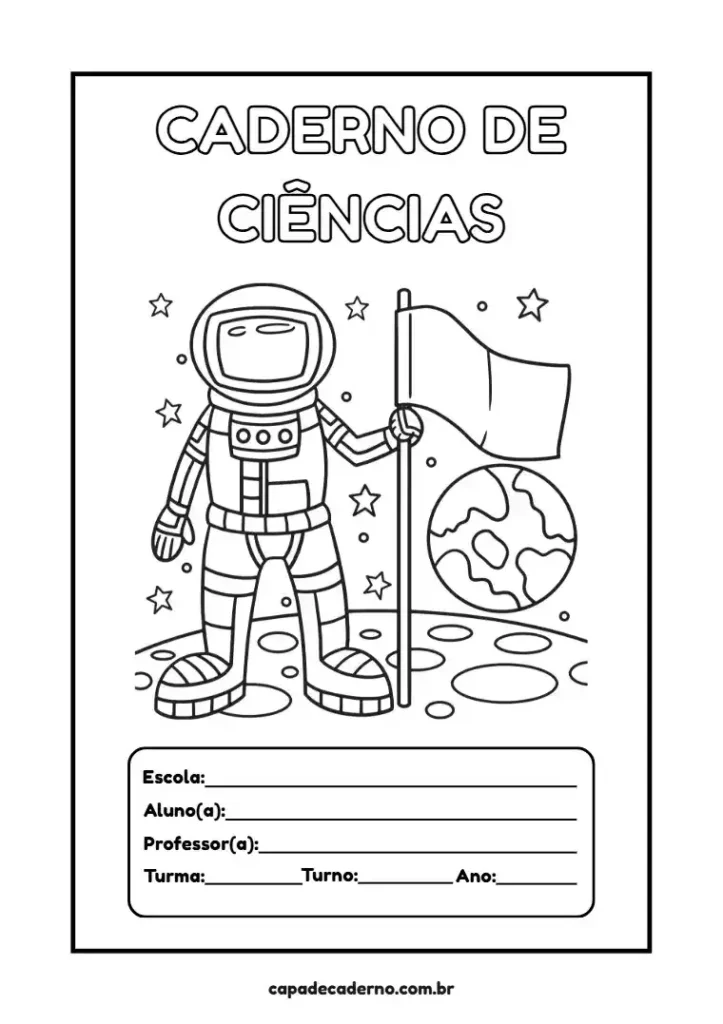 Capa de caderno masculino para colorir grátis para imprimir em pdf