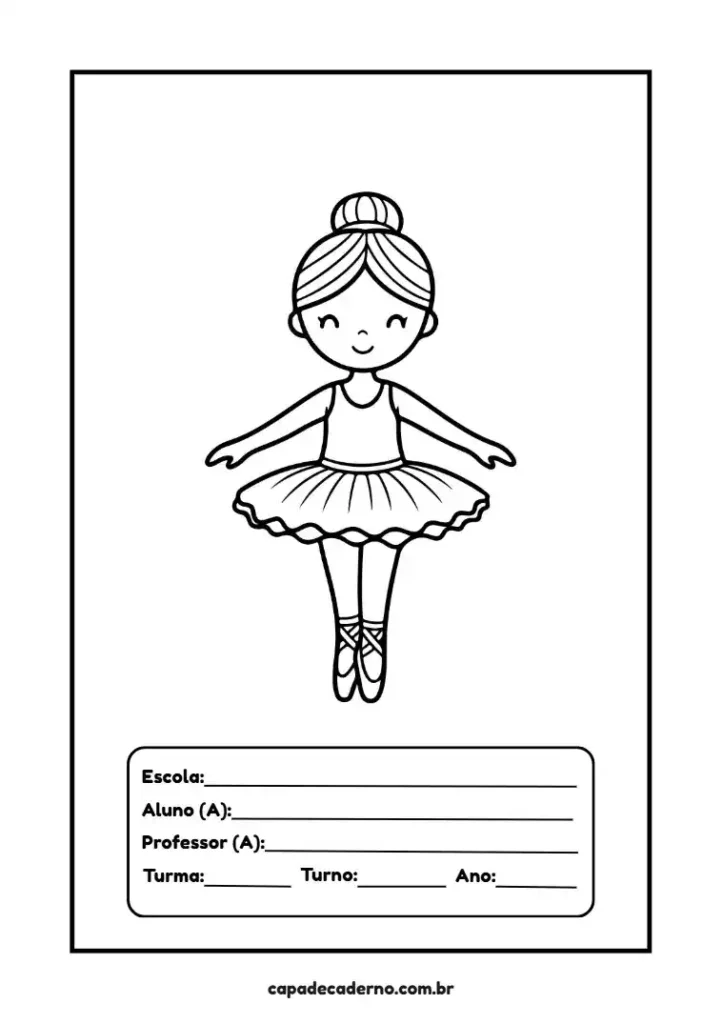 Capa de caderno para colorir e imprimir grátis em pdf