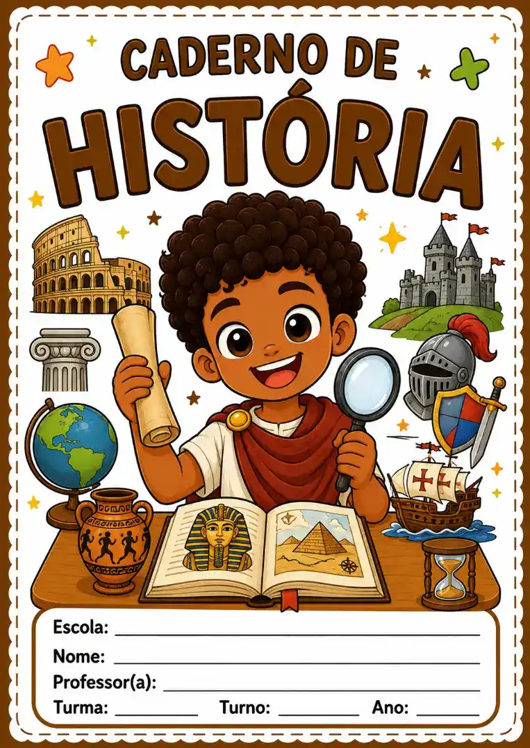 Capa de Caderno Infantil Editável 7