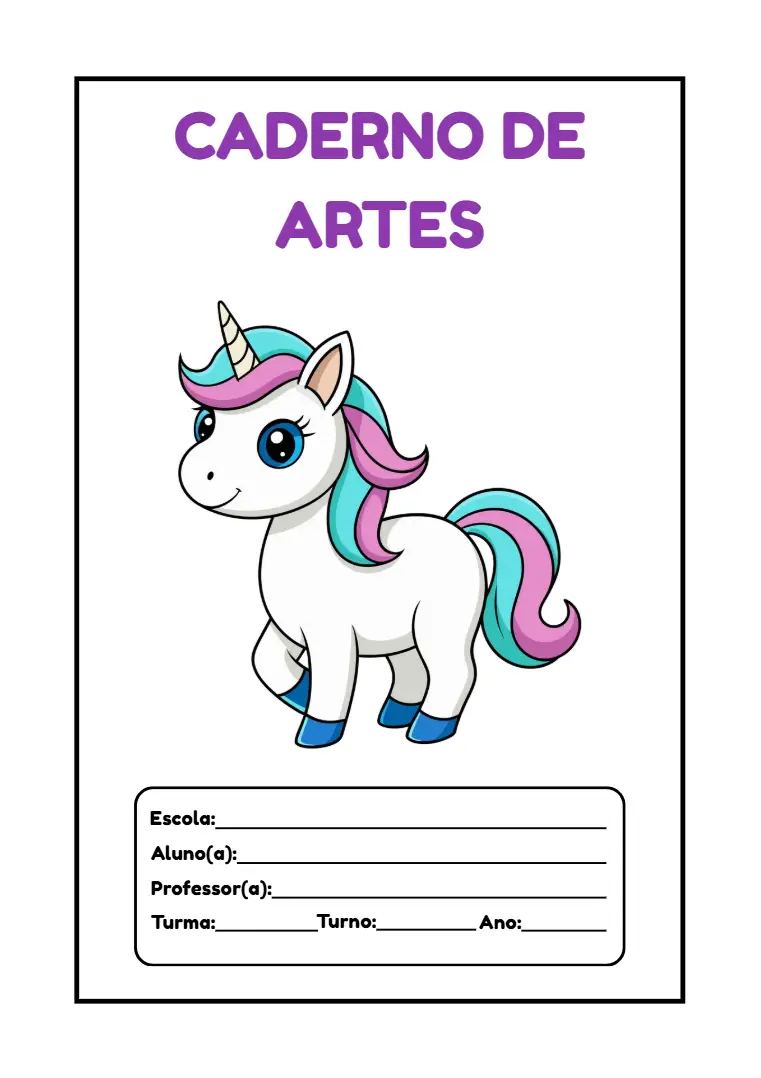 Capa de Caderno Infantil Editável 8