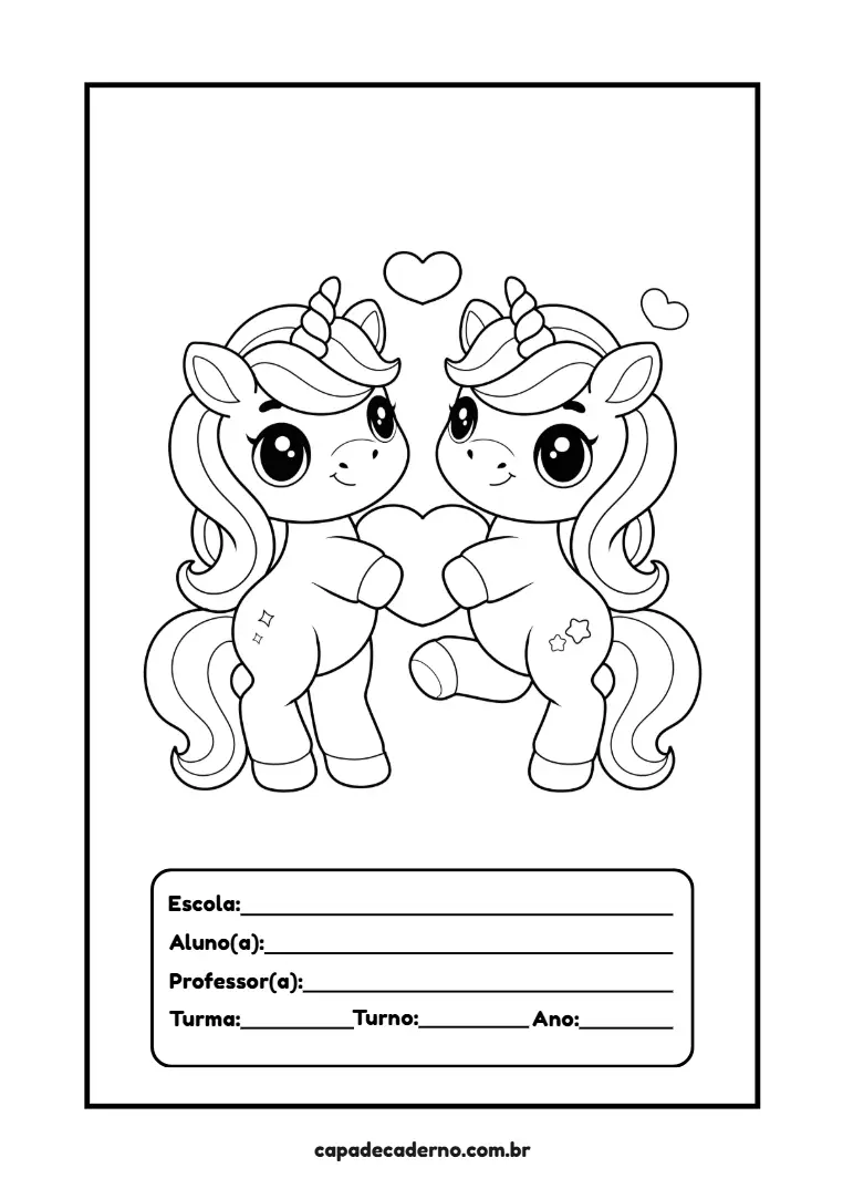 Capa de Caderno Infantil Editável 10