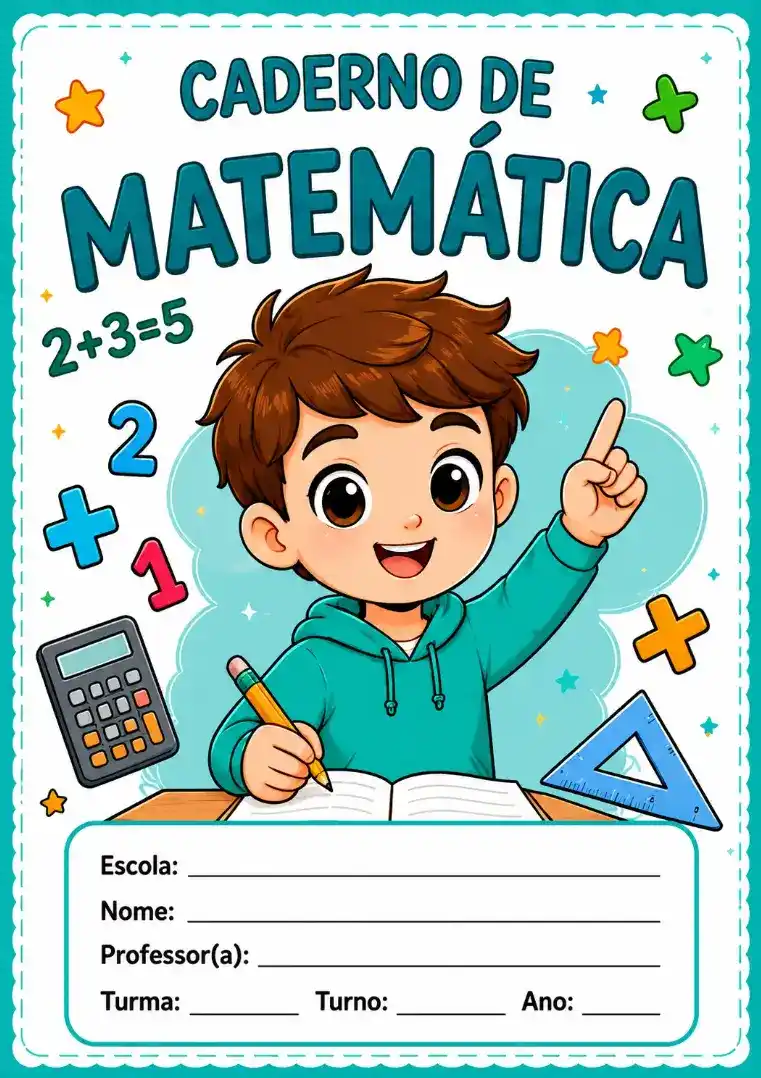 Capa de Caderno Infantil Editável 3
