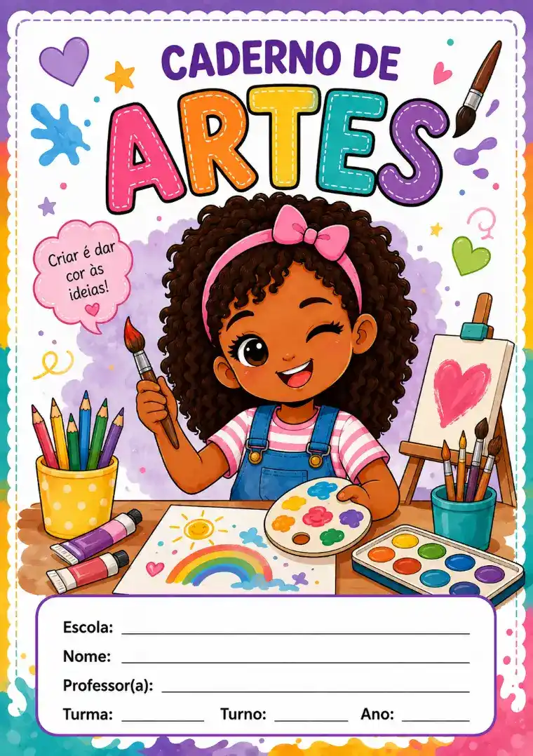 Capa de Caderno Infantil Editável 5