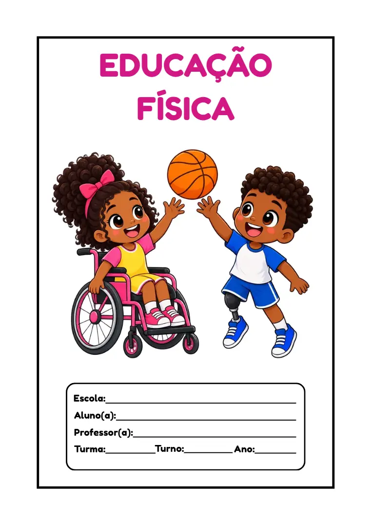 Capa de Caderno Infantil Editável 12
