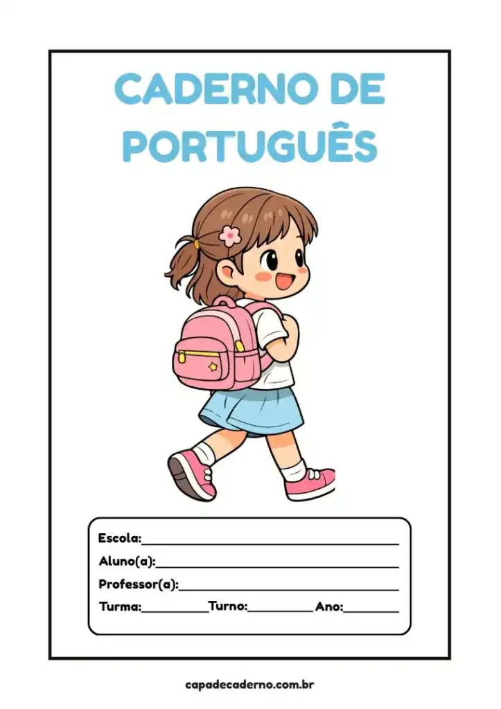 Capa de caderno personalizada para imprimir grátis e editar no canva