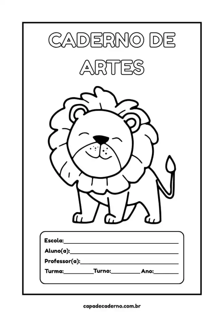 Capa de caderno personalizada para imprimir grátis e editar no canva