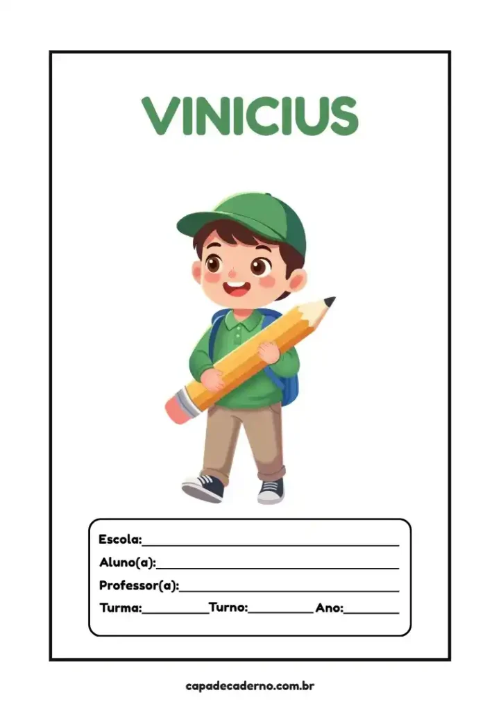 Capa de caderno personalizada para preencher no canva e imprimir pdf