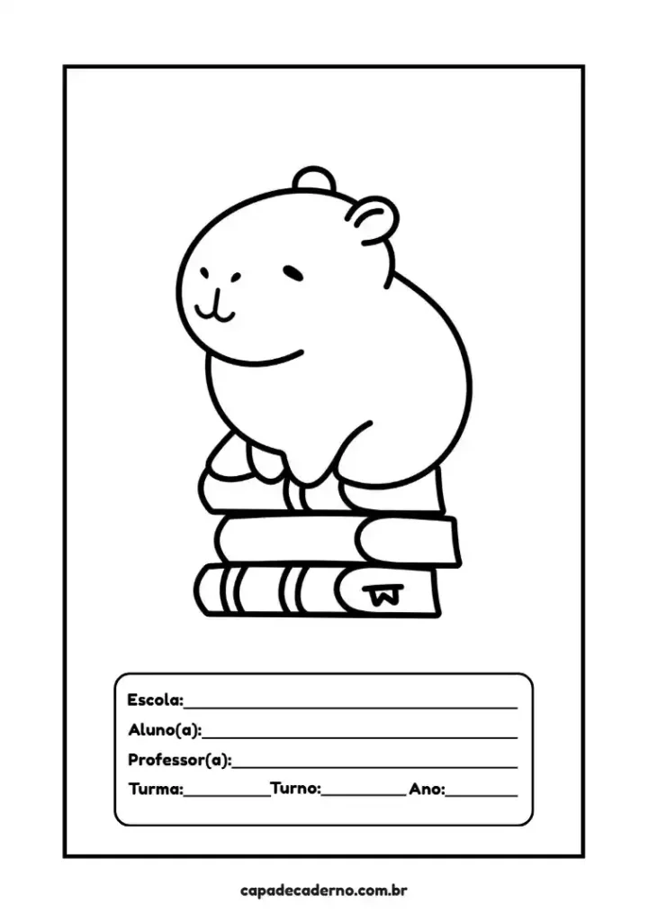 Desenho para capa de caderno grátis para imprimir