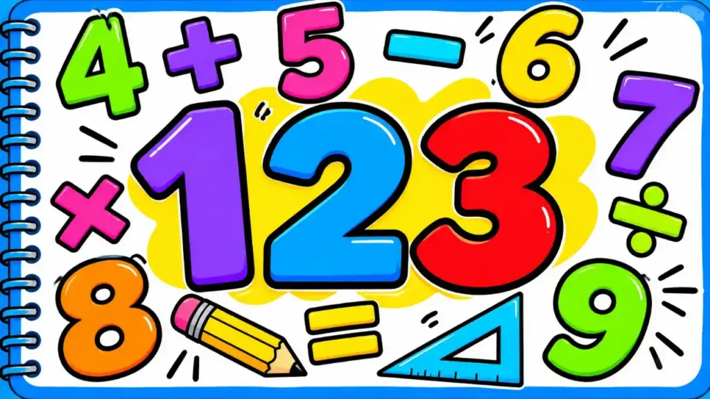 Ideia de capa de caderno de matemática usando números