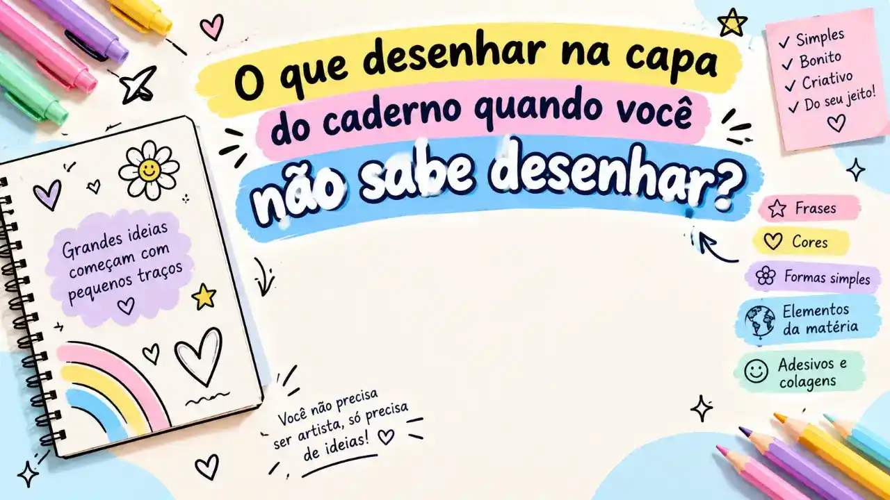 O que desenhar na capa do caderno quando você não sabe desenhar?