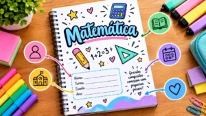 O que escrever na capa do caderno? (Dados, frases e organização)