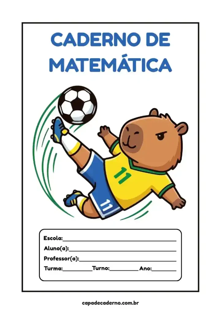 Capa de caderno de matemática para personalizar e editar no canva grátis e imprimir