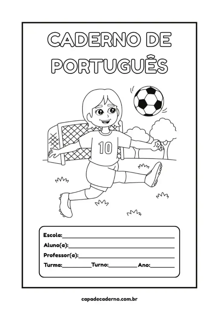 Capa de caderno personalizada feminino para colorir grátis