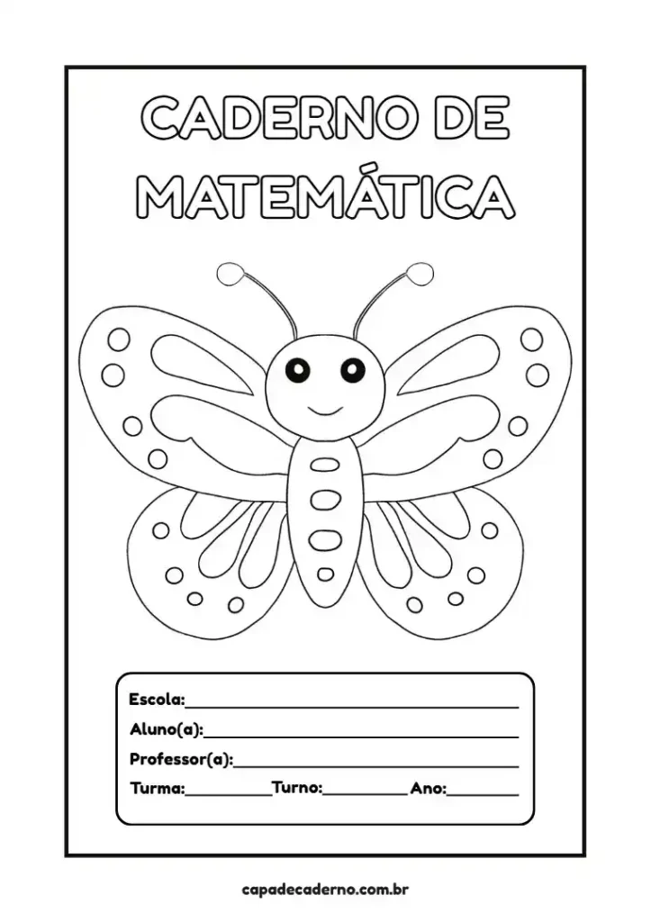 Capa de caderno personalizada feminino para colorir grátis