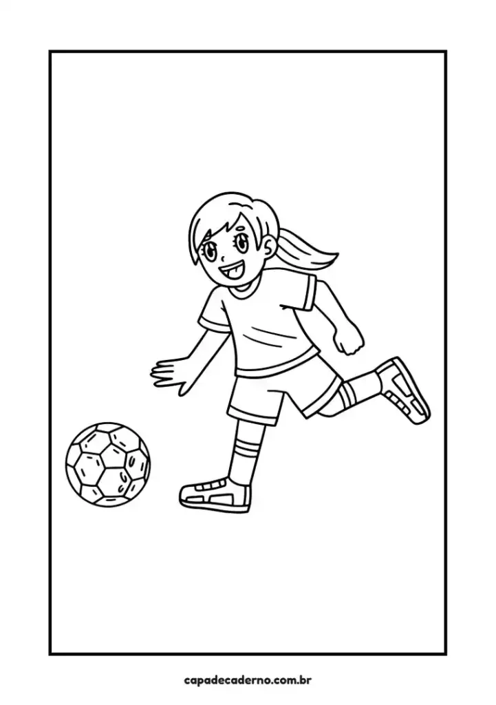 Capa de caderno de futebol para colorir e imprimir em pdf grátis